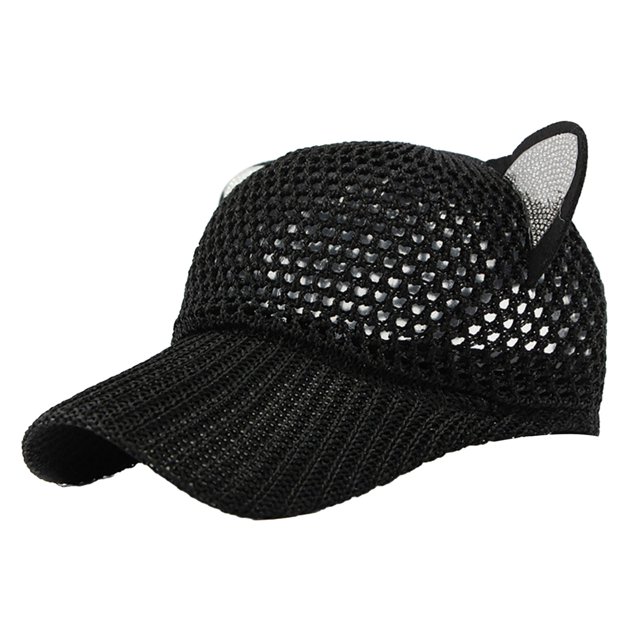 Bonita gorra de béisbol de punto de malla de poliéster transpirable