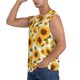 thumbnail image 3 of Fotbe Yellow Polka Dot Sunflower Men's Camiseta sin Mangas Estampada para Hombres, Playera Casual para Gimnasio, Entrenamiento, Playa-Large, 3 of 7