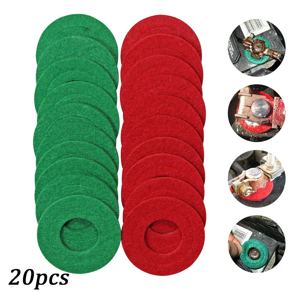 LIKEM 20Pcs Anti Corrosion Car Battery Terminal Washers Bag Felt Washers Pad Universal