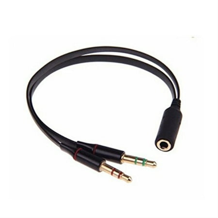 headphone splitter for computer 3.5mm female to 2 dual 3.5mm male headphone mic audio y splitter cable smartphone headset to pc