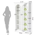thumbnail image 2 of Finmind 71-inch Tall Bookshelf,  Farmhouse 5-Tier Bookcase with Open Shelves, Large Wood Book Shelf Display Shelving Unit for Home Office, White, 2 of 8