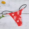 thumbnail image 4 of Yuncity Womens Valentines Day Panties Heart Printed Breathable Thong Valentine'S Day Underwear Red Xl, 4 of 4