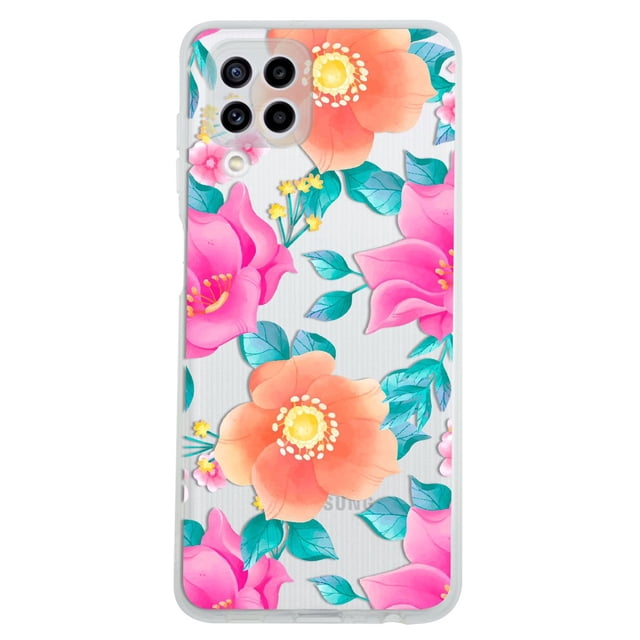 Funda Antigolpes InstaCase para Galaxy M22 Flores Naranjas y Rosas