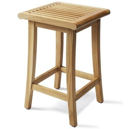 Wholesaleteak Outdoor Patio Grade A Teak Wood Giva Bar Stool Chair Wmbrbls Walmart Com Walmart Com