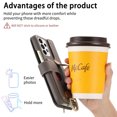 thumbnail image 4 of ELEHOLD Case for Samsung Galaxy A52 5G, RFID Blocking Zipper Leather Wallet Stand Case with Card Slot & Wrist Strap & Ring Holder,Gray, 4 of 10