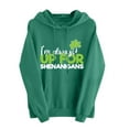 thumbnail image 2 of Women St.Patrick's Day Sweatshirts Clover Print Winter Pullover Tops Loose Long Sleeved Comfortable Sweatshirt Green M, 2 of 5