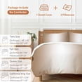 thumbnail image 6 of 3 Piece Brown Ombre Duvet Cover Set Queen Size, Microfiber Comforter/Quilt Cover with Corner Ties and 2 Pillowcases, Modern Gradient Art Abstract All Season Soft Bedding with Zipper Closure, 6 of 8