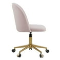thumbnail image 5 of Linon Alyssa Upholstered Adjustable Armless Desk Chair Gold Legs in Blush Pink, 5 of 15