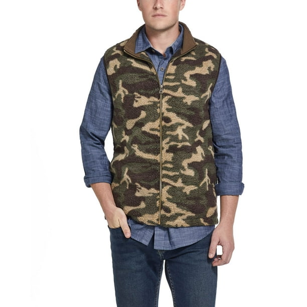 Mens Jacket CamoPrint PebbleFleece Vest XL