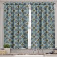 thumbnail image 2 of Ambesonne Modern Valance & Curtain, Twisted Tangled Lines, 55"x45", Grey Marigold Pale Blue, 2 of 6