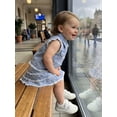 thumbnail image 6 of BemeyourBBs Western Toddler Baby Girls Cowgirl Clothes Infant Baby Girl Summer Denim Outfit Solid Color Sleeveless Denim Tank Jacket Tops With Ruffle Jeans Skirt Set, 6 of 9