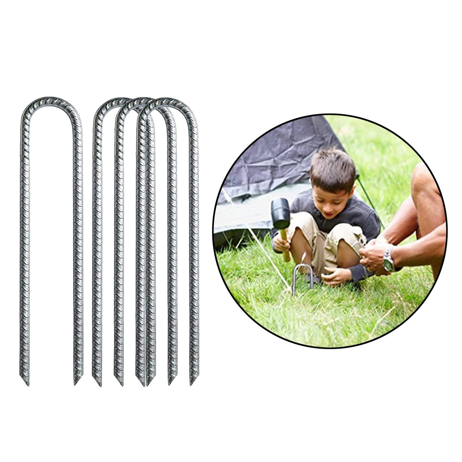 4x Heavy Duty Trampoline Stakes 12inch Galvanized Wind Ground Anchors Pegs for Camping Tents Bouncy Castles Accessories