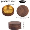 thumbnail image 2 of Ashtrays for Cigarettes Smokeless Ash Tray with Stainless Steel Liner Windproof Wooden Ashtray with Lid for Home Office Tabletop Outside Patio, 2 of 7