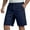 Navy, variant on MIXUE Mens Shorts Summer Solid Color Spring Fashion Linen Button Up Casual Breathable Straight Leg Mens Workout Shorts Sportwear,Brown,M