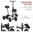 thumbnail image 5 of HOMCOM Seated Walker, Foldable Steerable Medical Scooter, Compact Crutch Alternative with Braking System and Storage Bag, Black, 5 of 9