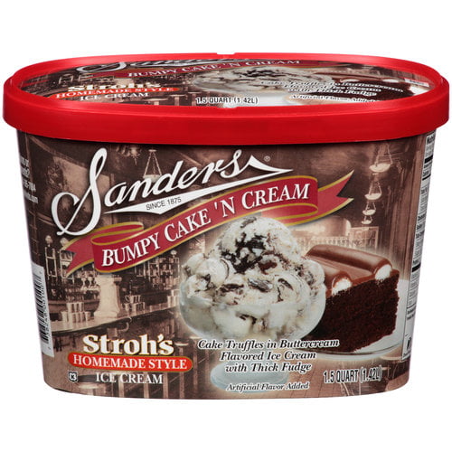 Sanders Stroh S Homemade Style Bumpy Cake N Cream Ice Cream 1 5 Qt Walmart Com Walmart Com