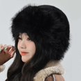 thumbnail image 4 of Sombrero de pescador de peluche para niñas, bonito gorro de pescador para damas, estilo ruso, para mujeres y adolescentes., 4 of 5