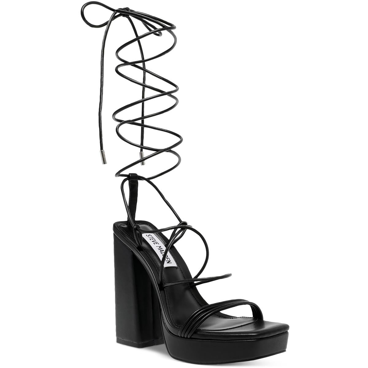 Steve madden black lace on sale up sandals
