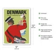 thumbnail image 2 of Denmark - One of the Scandinavian Countries - Danish Postman - Vintage Travel Poster by Henry Thelander c.1948 - Master Art Print (Unframed) 9in x 12in, 2 of 4