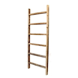 6 Step Rustic Weathered Grey Wood Ladder Shelf 6 Step Rustic Weathered Grey Wood Ladder Shelf