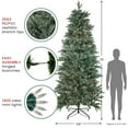 thumbnail image 6 of Northlight Real Touch™️Pre-Lit Slim Washington Fraser Fir Artificial Christmas Tree - 10' - Clear, 6 of 9