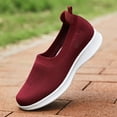 thumbnail image 5 of GUOBIOZIY Womens Slip On Lightweight Memory Foam Sneakers Comfort Wide Width Shoes(Red,7.5), 5 of 7