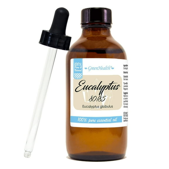 Eucalyptus 80/85 Essential Oil 4 fl oz Glass Bottle w/ Glass Dropper