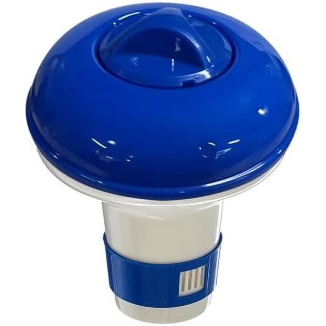 Pool Chlorine Floater, Floating Chlorine Dispenser for Pool, Chlorine Floater Chlorinator/Bromine Floater, Pool & Spa Chemical Dispenser, Premium Automatic Tablets Floaters for Hot Tub/Spa. (Blue-1PC)