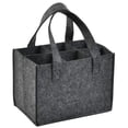 thumbnail image 1 of Bolsa portadora de vino para 6 botellas, bolsas de comestibles reutilizables para viajes, acampadas y picnic, regalo perfecto para amantes del vino, 1 of 5