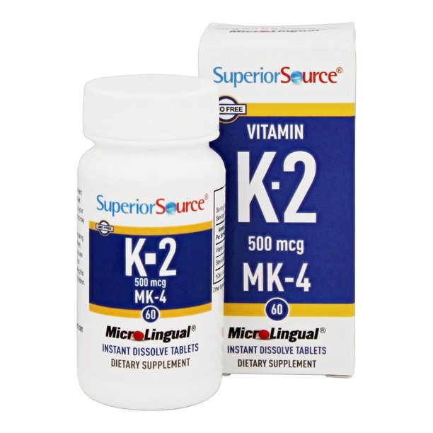 Superior Source Vitamin K2 500 mcg. 60 Quick Dissolve Tablets