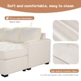 thumbnail image 6 of Holaki 7-9 Seat 108" Modular Combination Sofa with Ottoman L-shaped Corner Combination, USB and Type-C Interfaces, Beige, 6 of 7