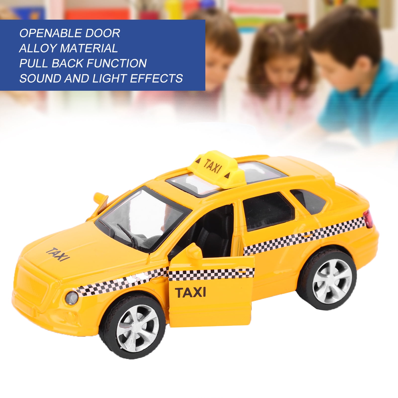 LIZEALUCKY Taxi Toy,Nyc Taxi In Yellow Cab Model,1:32 Toy Car