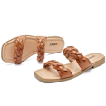 thumbnail image 2 of Ataiwee Women's Flat Slide Sandals - Casual Classic Braided Strappy Slip on Flat Summer Sandals., 2 of 7