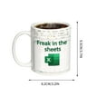 thumbnail image 2 of White Ceramic Mug 15oz Coffee Cup with Excel Design Large Capacity Breakfast Tea Drinking Cup Dishwasher Safe Office Humor Gift for Coworkers, 2 of 5