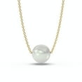 thumbnail image 5 of Floating Real Natural Pearl Minimalist Necklace 925 Silver or 14k Gold, 5 of 6