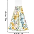 thumbnail image 3 of SKYSONIC 2 PCS Kitchen Towels with Hanging Loop, Watercolor Floral Dish Towels for Kitchen, Absorbent Kitchen Hand Towels , 12"x17", 3 of 6