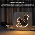 thumbnail image 4 of Lámpara De Noche De Ardilla Con Alimentación Usb, Lámpara De Noche Tallada Hueca, Lámpara Led De Madera Blanca Cálida Para Dormir Para El Hogar, Sala De Estar, Dormitorio, Habitación De Bebé Serendint HA017033-00, 4 of 7
