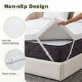 thumbnail image 4 of FUNDAZE 3" Memory Foam Mattress Topper, Queen Mattress Topper, Gel Infused Bed Topper W/ 280 GSM Textured Breathable Cover, 4 of 8