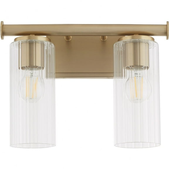 Quorum Juniper by Tamara Day 541-2-80 Bath Vanity Light 15 in. wide - Aged Brass