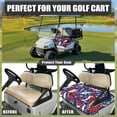 thumbnail image 3 of Binienty Blue and Red Golf Cart Seat Towel Covers Non-slip Breathable Ezgo Golf Cart Seat Covers Towel/Blanket for Club Car DS Precedent. Easy to Install, 3 of 7