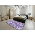 thumbnail image 4 of Ahgly Company Indoor Square Patterned Purple Violet Purple Abstract Area Rugs, 4' Square, 4 of 6