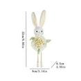 thumbnail image 3 of CoreLiving Easter Hanging Decorations Cute Flower Bunny Ornaments Handmade Felt Light Color Spring Summer Mini Easter Tree Decor for Home Office Party Favor, 3 of 6
