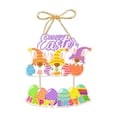 thumbnail image 2 of Decoración de Pascua para Puerta Colgante con Bonitos Conejos para Fiesta, 2 of 7