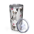 thumbnail image 2 of Dog Pattern with Hearts 10oz Tumblers Stainless Steel Tumbler with Lid and Straw,Vacuum Insulated Double Wall Travel Tumbler Cups with Cleaning Brush for Coffee, Tea, 2 of 4