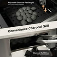 thumbnail image 5 of Brand Man Propane Gas & Charcoal Grill Combo with Griddle Dual Fuel BBQ Grill for Outdoor Barbecue, Sliver & Black, 5 of 10