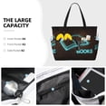 thumbnail image 3 of Daiia Neon Sign For Books Beach Travel Bag - Water-Resistant Beach Bag, Lightweight Tote with 7 Pockets for Women and Men - Gym,Pool,Camping,Reusable Grocery Bag, 3 of 7