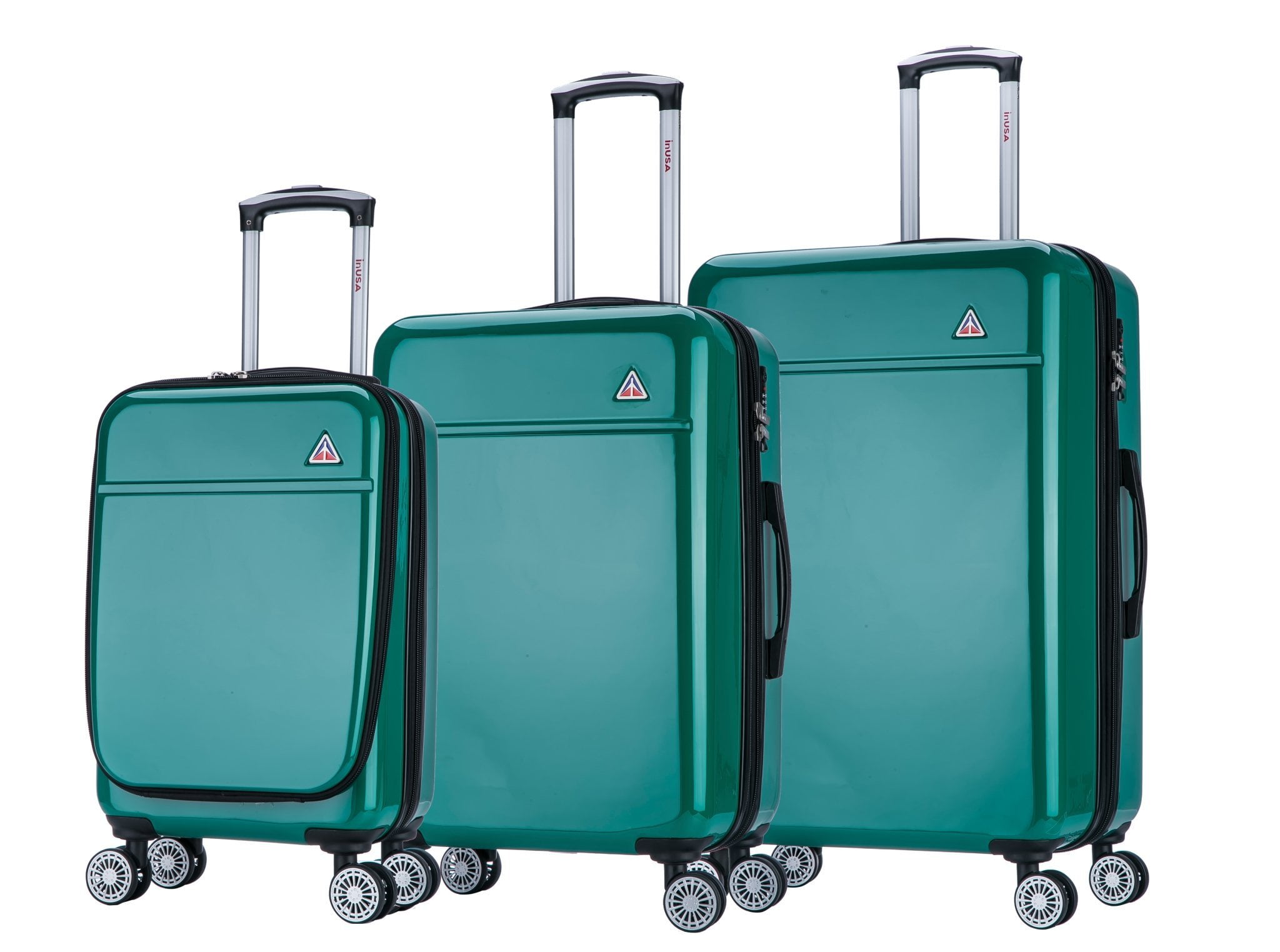 InUSA Hardside Luggage Set with Spinner Wheel, Avila Collection Travel ...