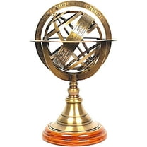 8 inch Nautical Brass Armillary Astrolabe Sphere Celestial Collectible Tabletop Armillary Antique Vintage Zodiac Globe Armillary Home Décor