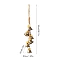 thumbnail image 3 of Vintage Metal Jingle Bells Garland with Rope Bow for Farmhouse Christmas Tree Door Wall Decor, 3 of 6