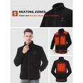thumbnail image 4 of Venustas Men's Fleece Heated Jacket with Battery Pack 7.4V, Premium Zippers (Black,S), 4 of 12